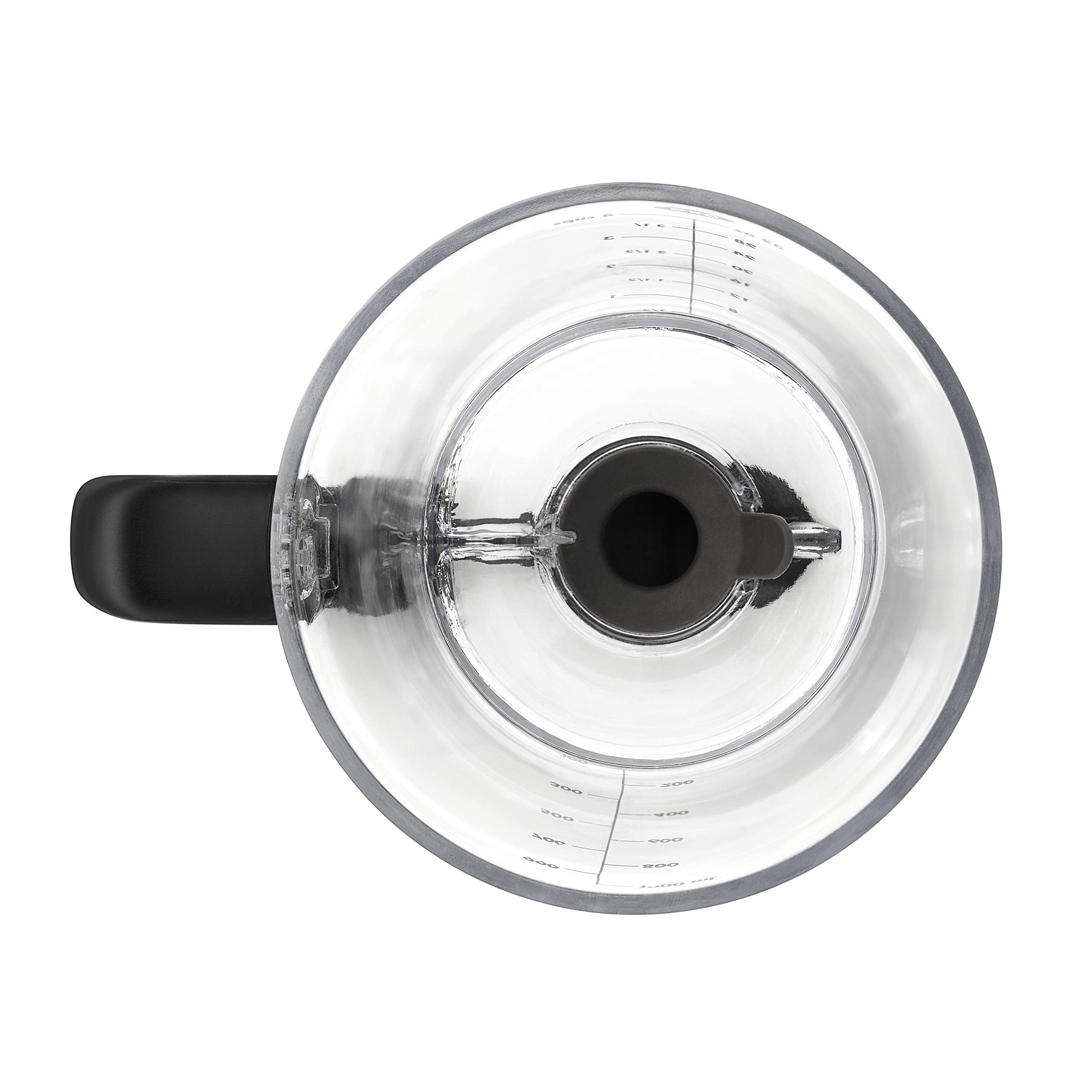 OXO Good Grips clear body with measurement markings up to 4 cups for accurate batching