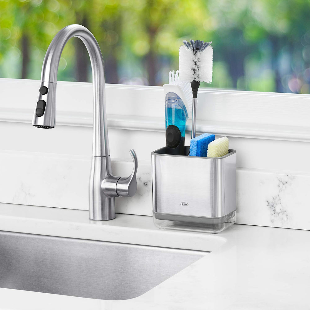 OXO removed divider open caddy mode adapts to larger tools and bottles