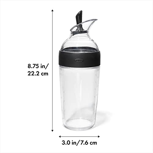 OXO shaker wide opening top-down view showing large mouth for adding ingredients easily