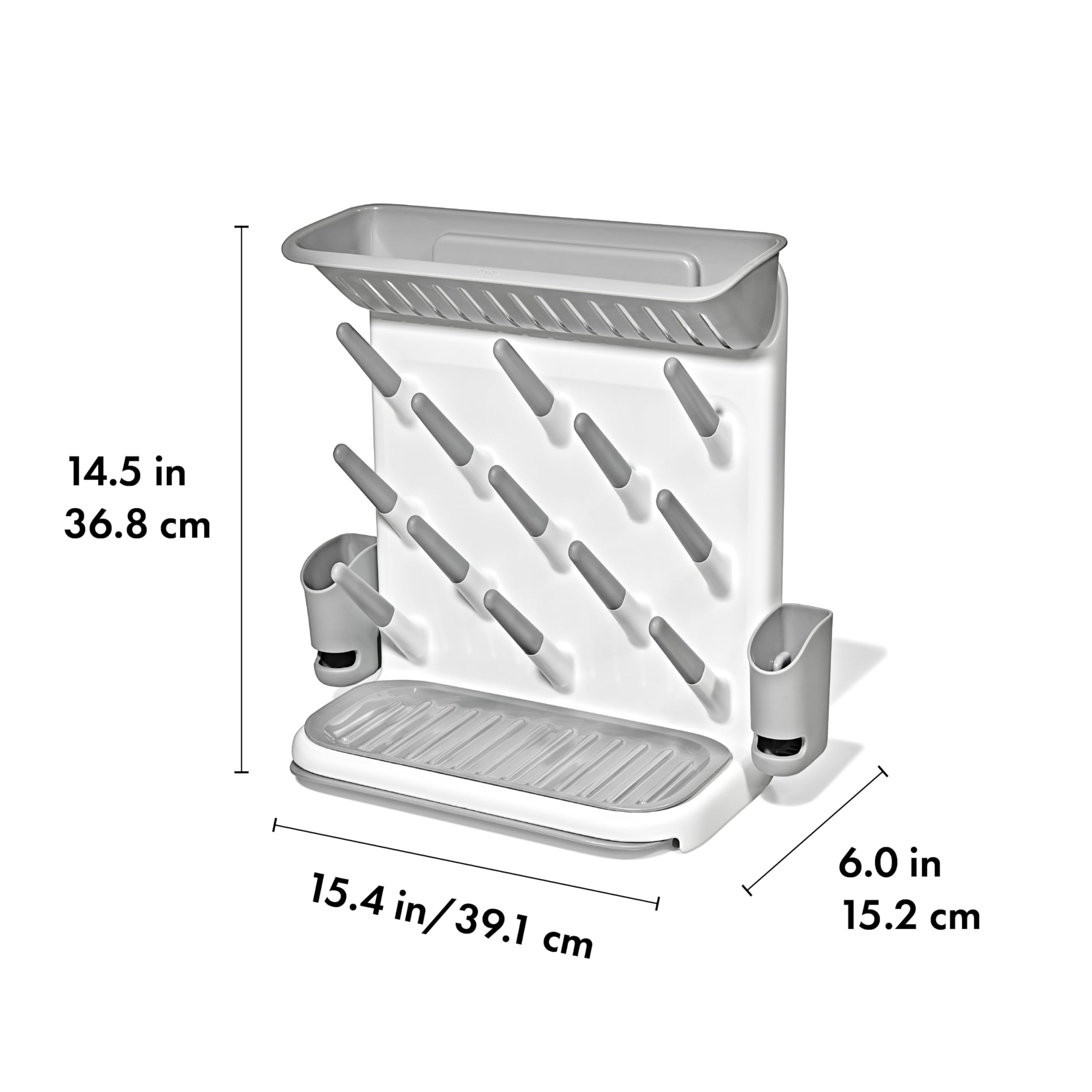 OXO Tot removable parts in dishwasher highlighting easy cleaning