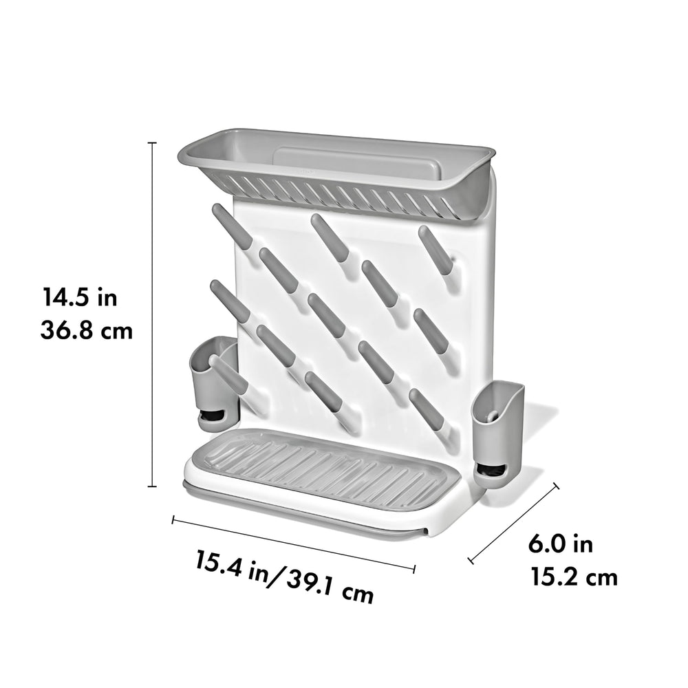 OXO Tot removable parts in dishwasher highlighting easy cleaning