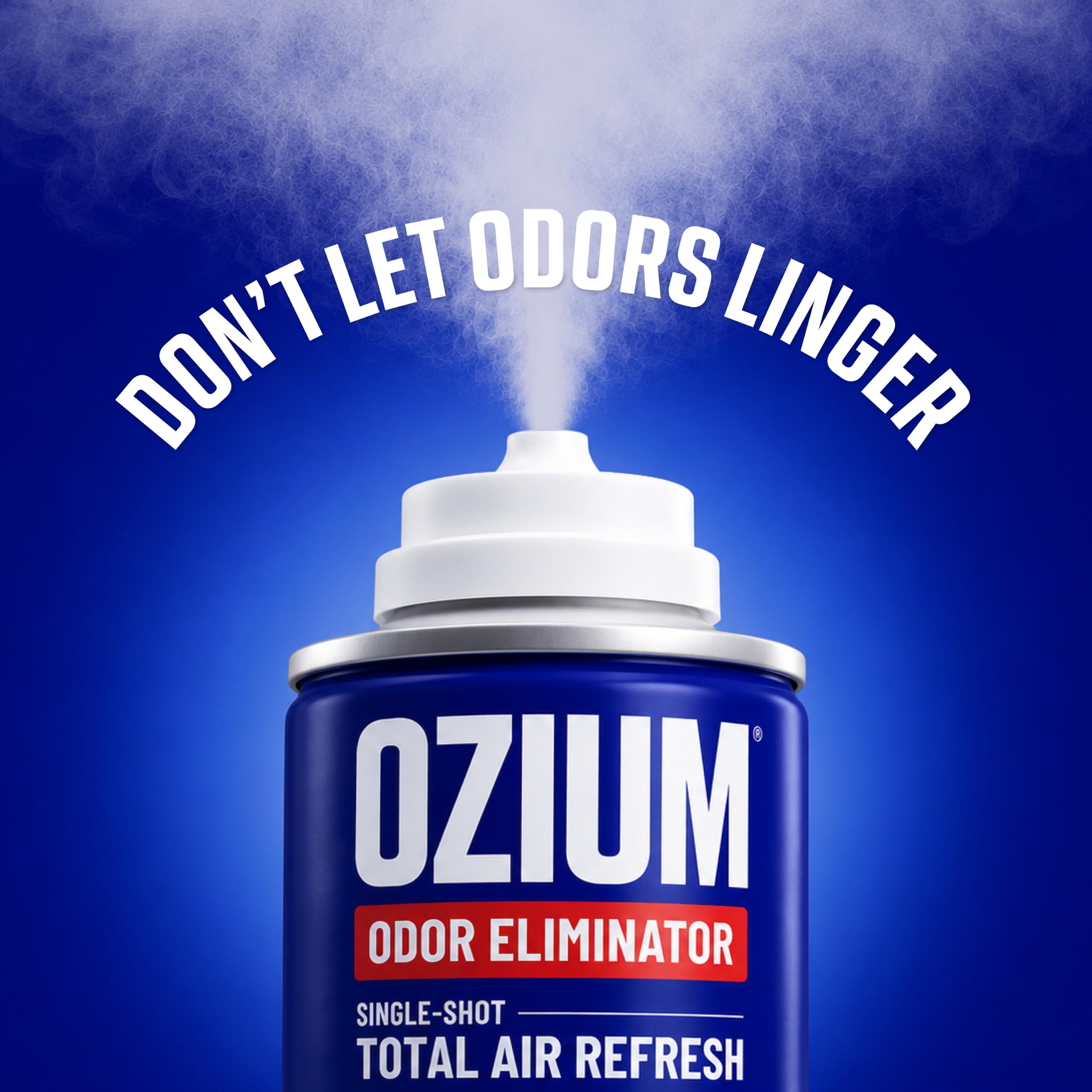 ozium car fogger activated mist dispersing through cabin to neutralize odors