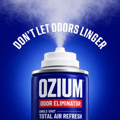 ozium car fogger activated mist dispersing through cabin to neutralize odors