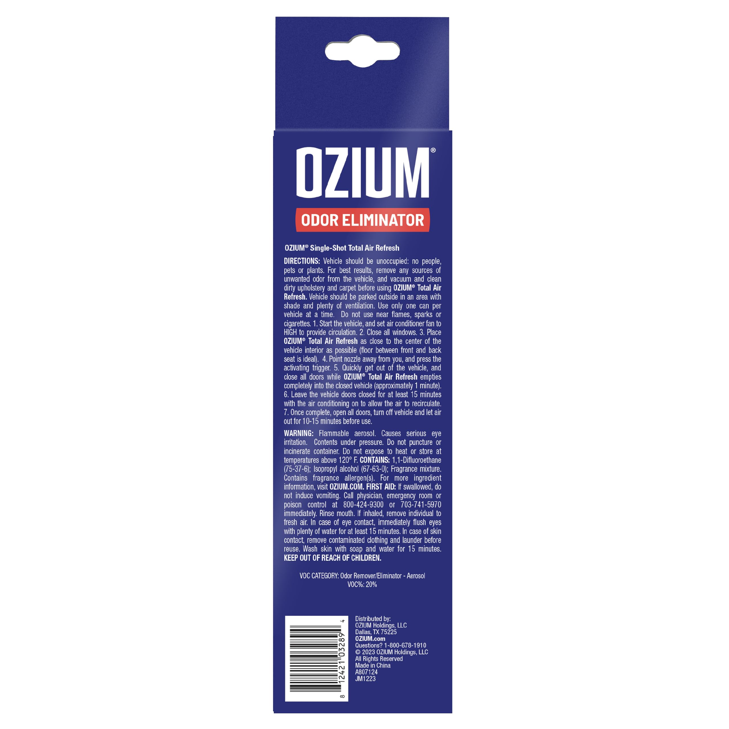 ozium car fogger lifestyle roadside use ready-to-use for on-the-go freshness