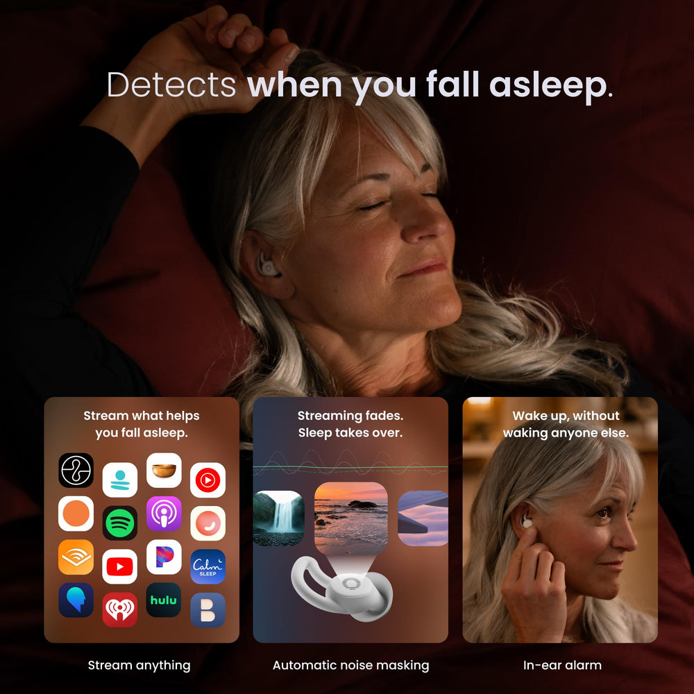 Ozlo smart case sensors close-up indicating noise, light, and temperature tracking