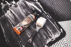P & S Carpet Bomber cleaning an engine bay to dissolve grease safely