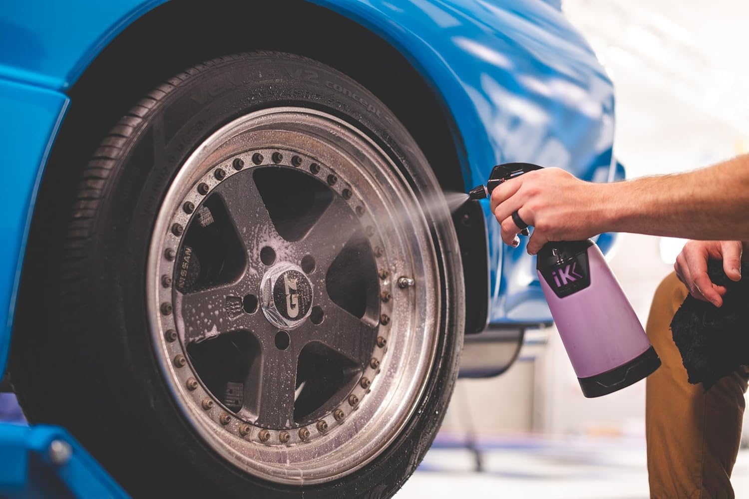 P & S Brake Buster in a detailing shop with tools conveying pro performance and trusted results