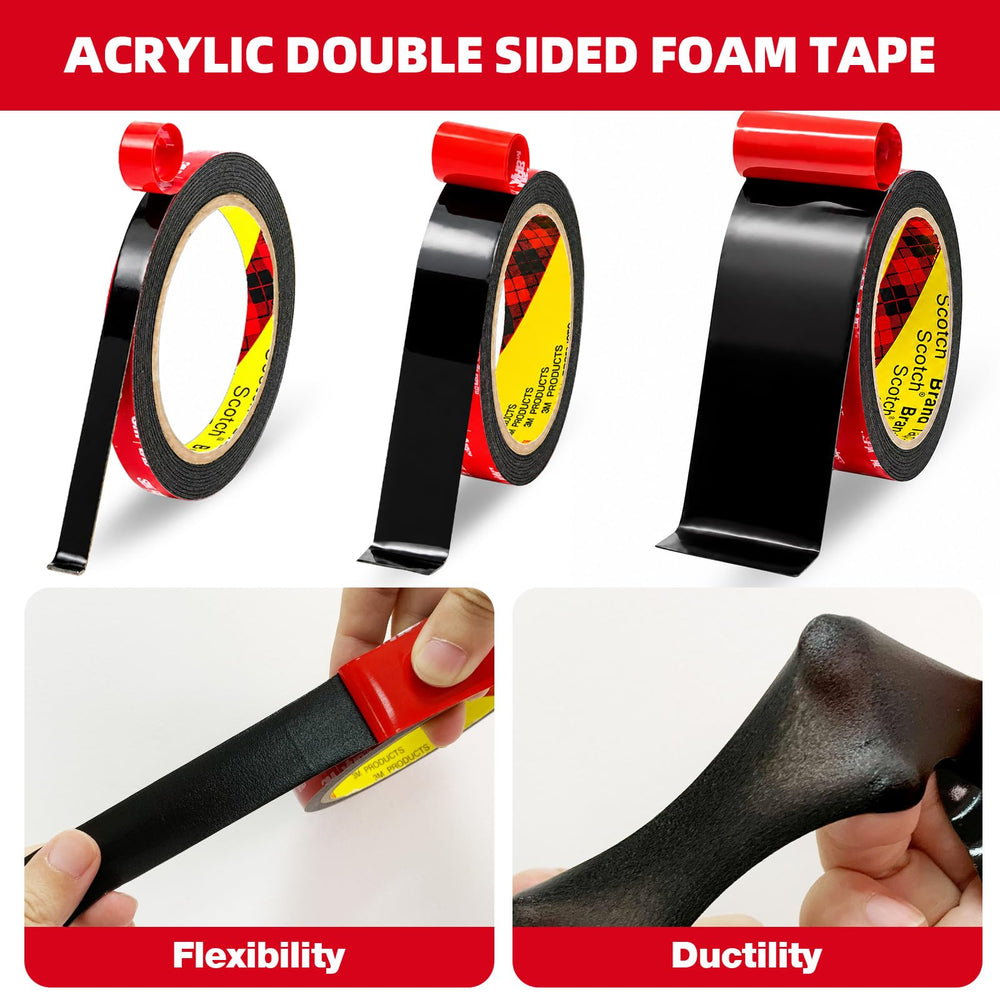 P7yaumy 3M close-up of tape roll texture highlighting durable acrylic foam benefit