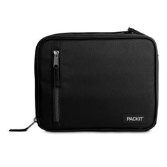 PackIt Classic front view black showing compact insulated carry and sleek look