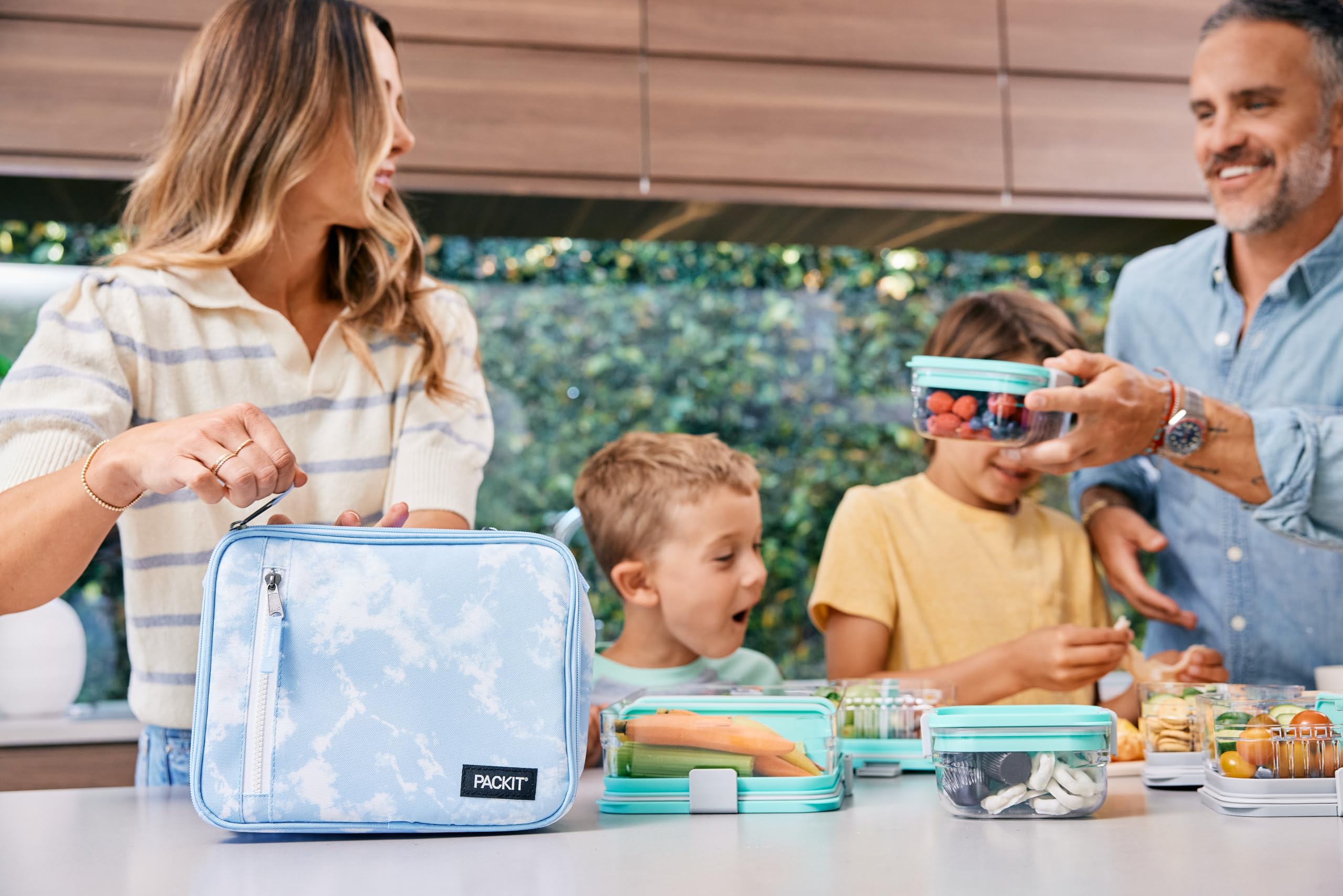 PackIt collapsed flat for compact freezer storage and space-saving transport