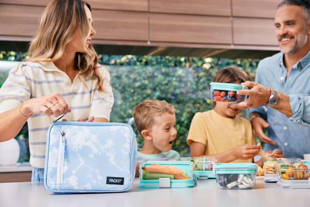 PackIt collapsed flat for compact freezer storage and space-saving transport