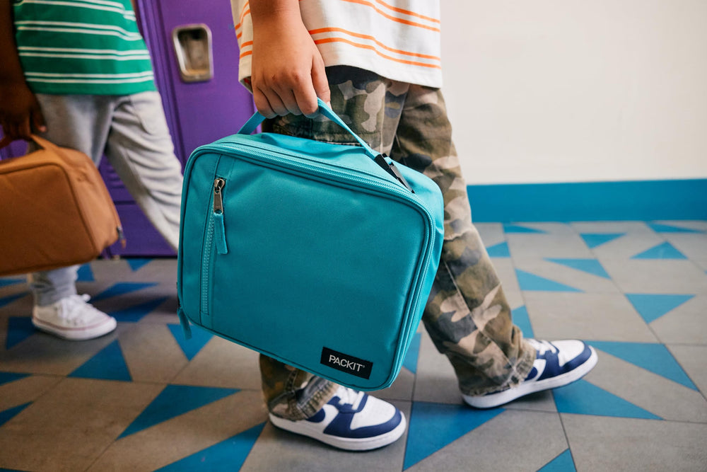 PackIt checked out in-use at school table keeping lunch chilled and fresh