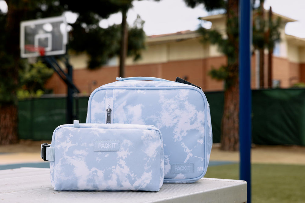 PackIt buckle handle and exterior zip pocket for comfortable carrying and extra storage