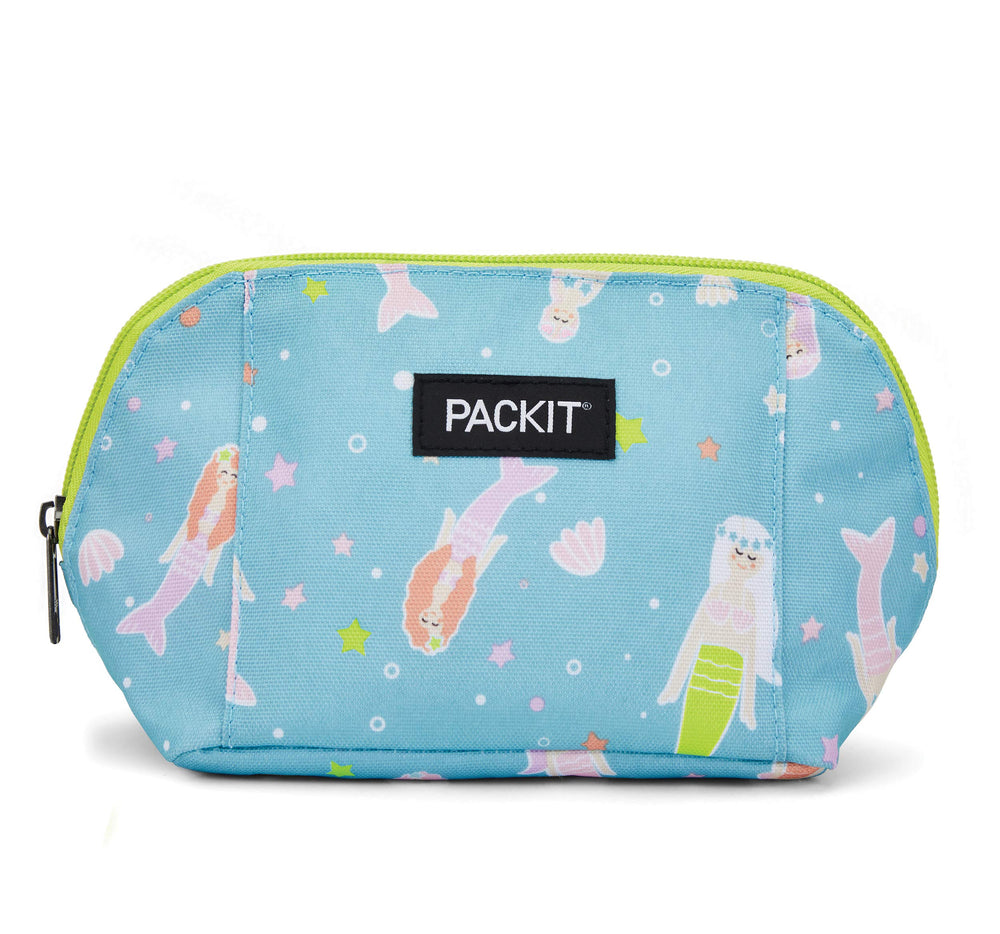 PackIt mermaids front view showing colorful pattern and compact benefit