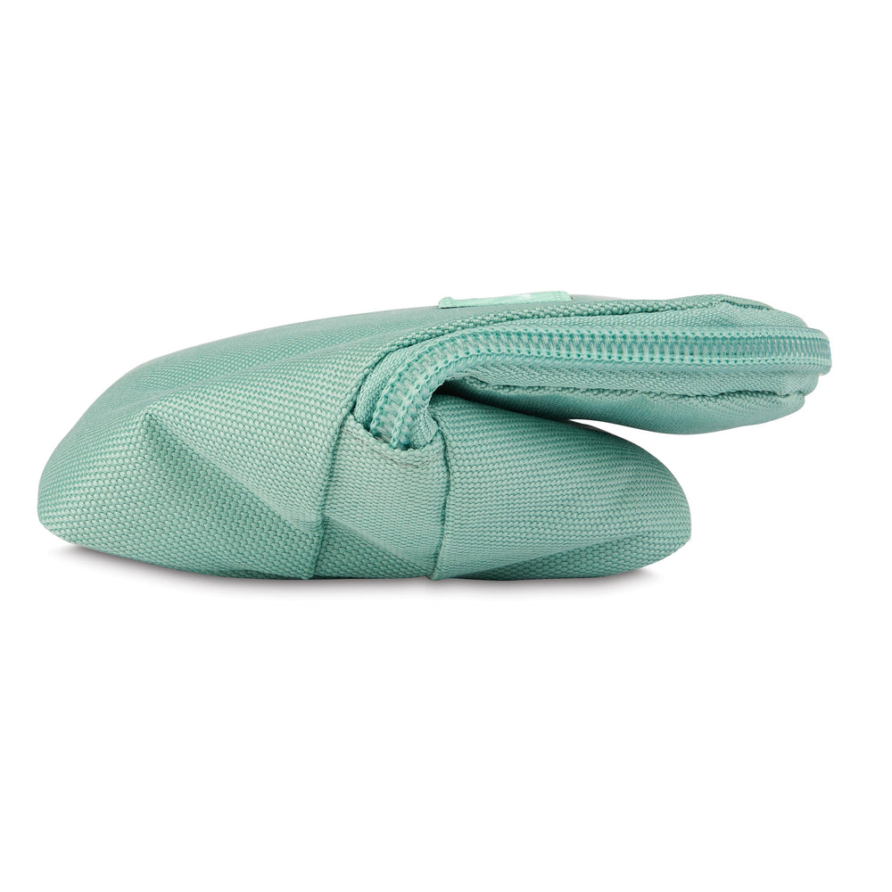 PackIt sage close-up of zip closure keeping snacks secure