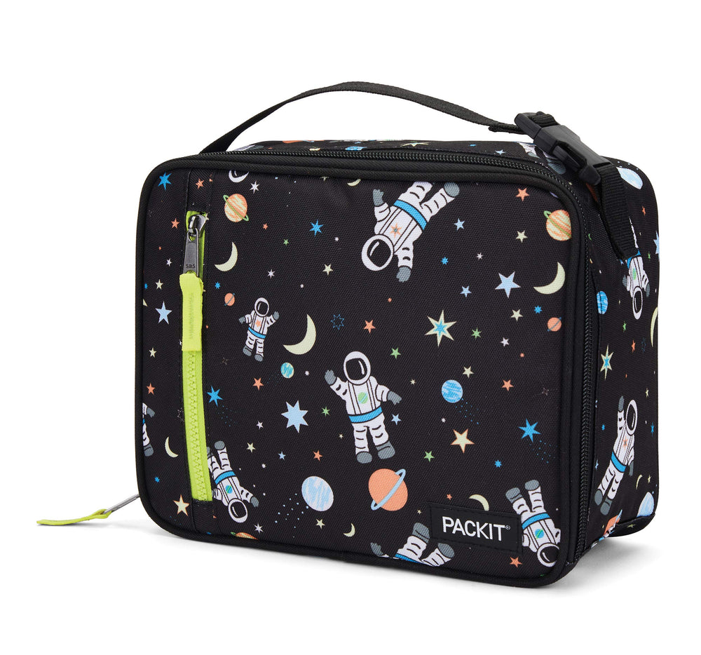 PackIt Spaceman top open while packing food for quick access benefit