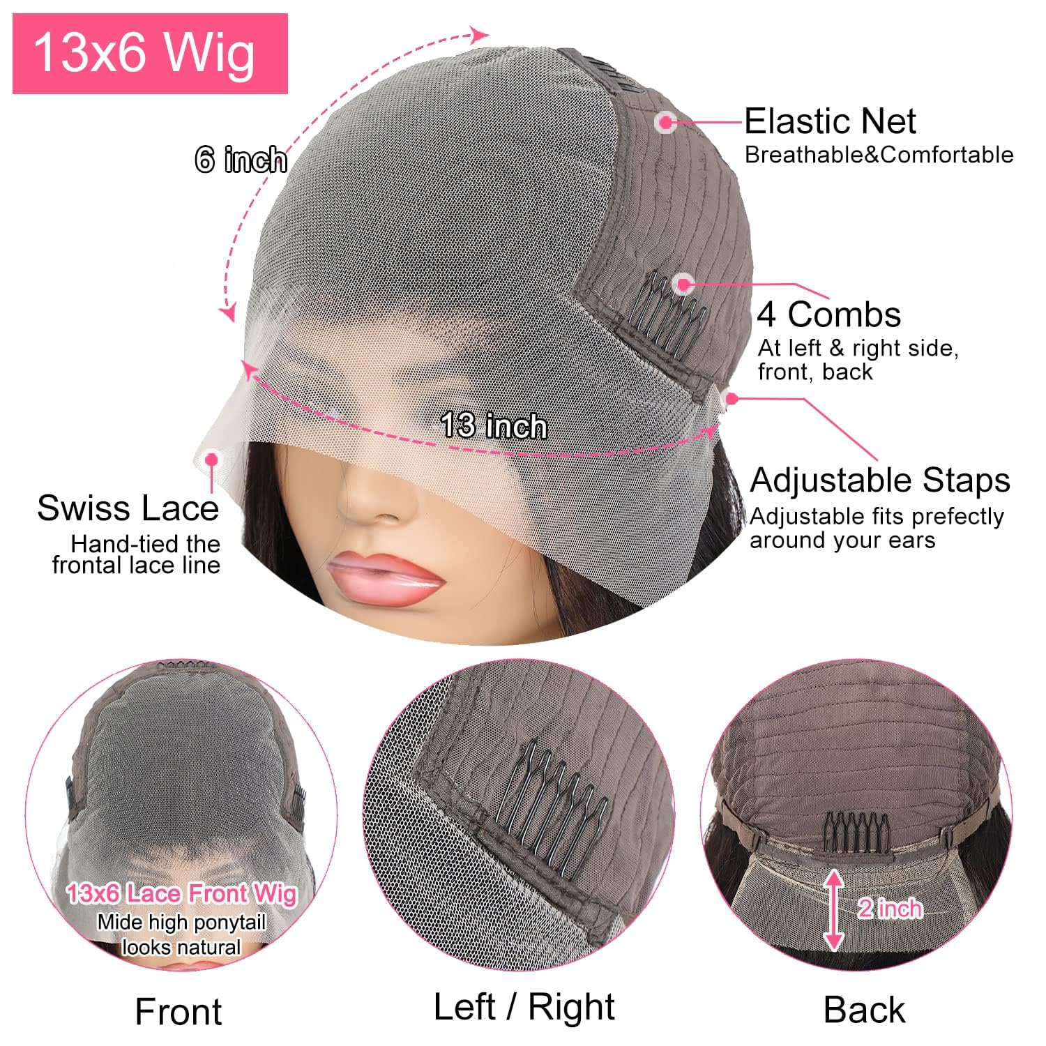 padise cap construction interior showing combs, adjustable straps, comfortable fit