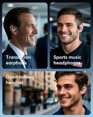 Paekole earbud in ear demonstrating hands free translation benefit