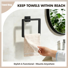 PAHSFS towel hooks pair mounted demonstrating hanging capacity and organized storage