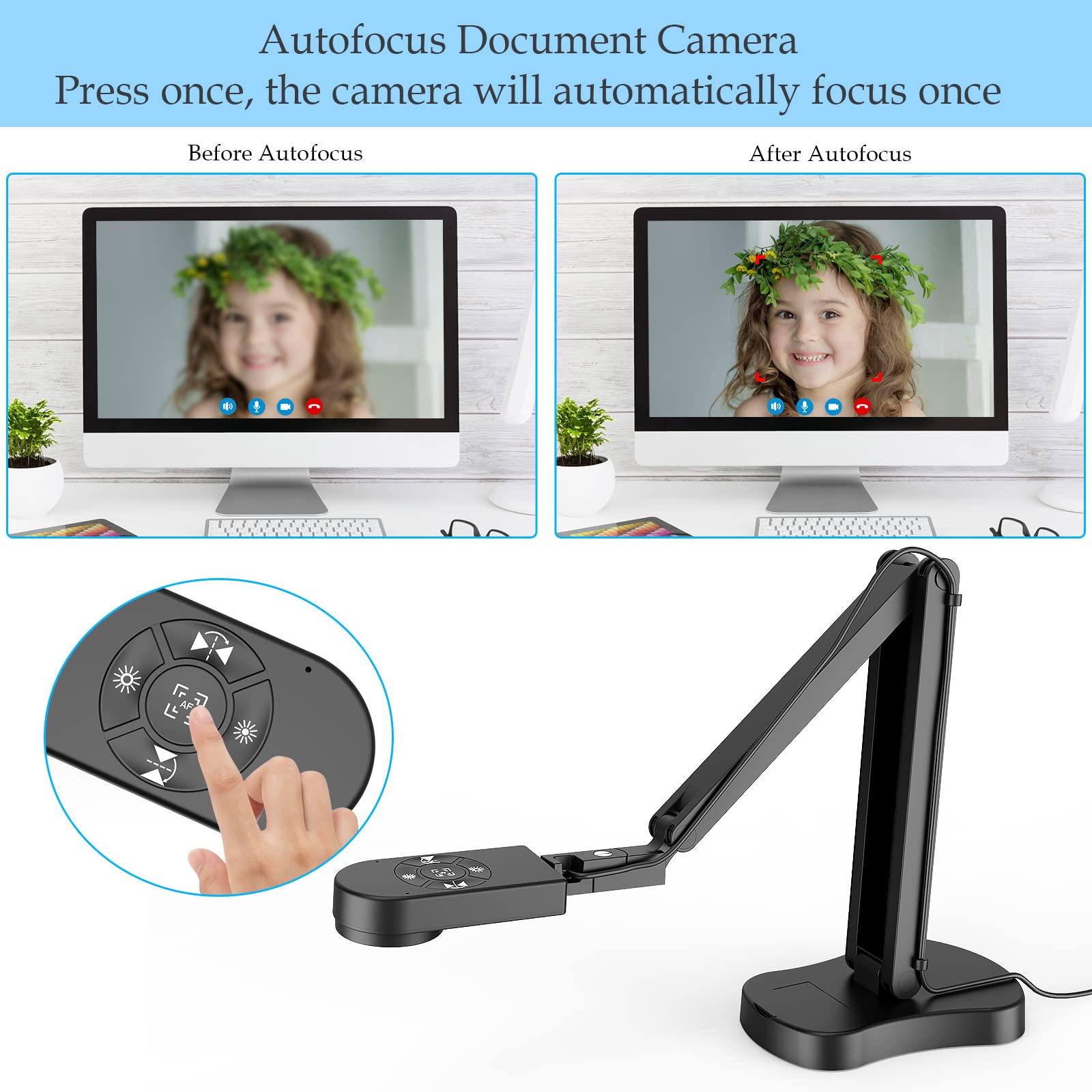 PAKOTOO dual microphones close detail improving voice clarity for remote teaching