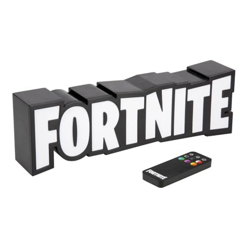 Paladone Fortnite desk standing setup providing mood lighting for streams