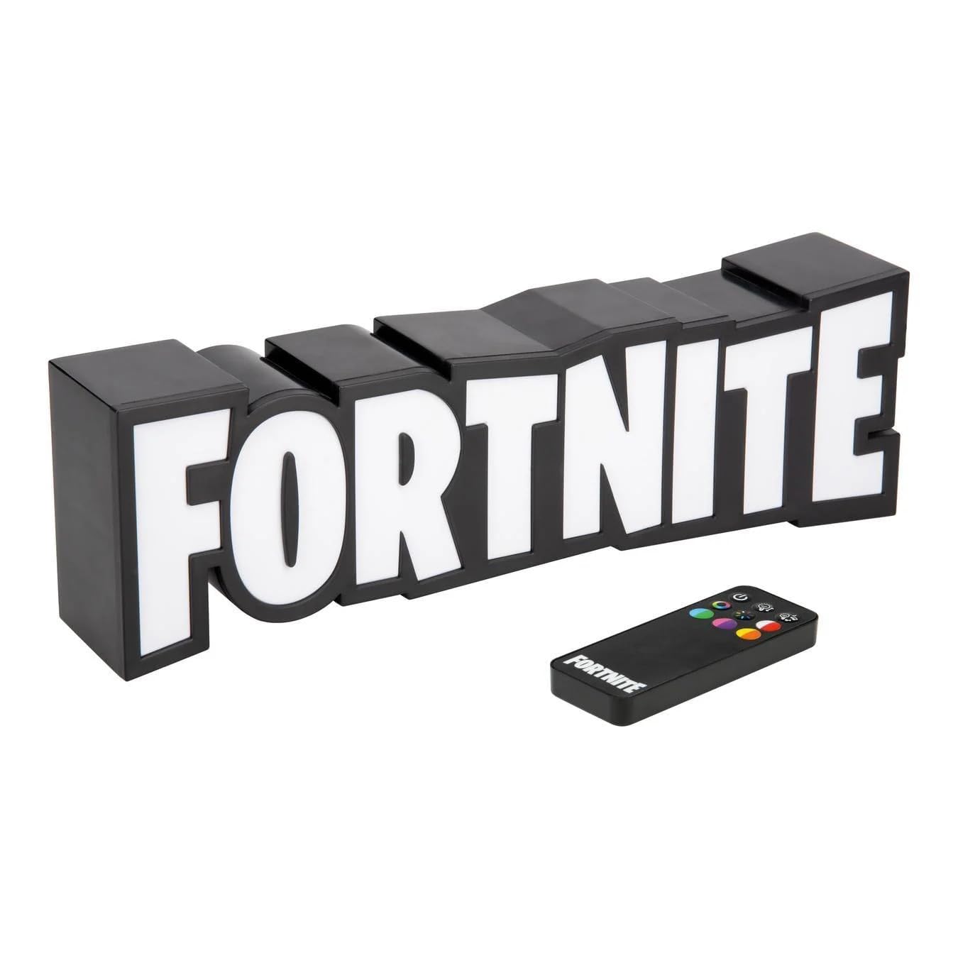 Paladone Fortnite close-up LED edge detail showing even RGB colour spread