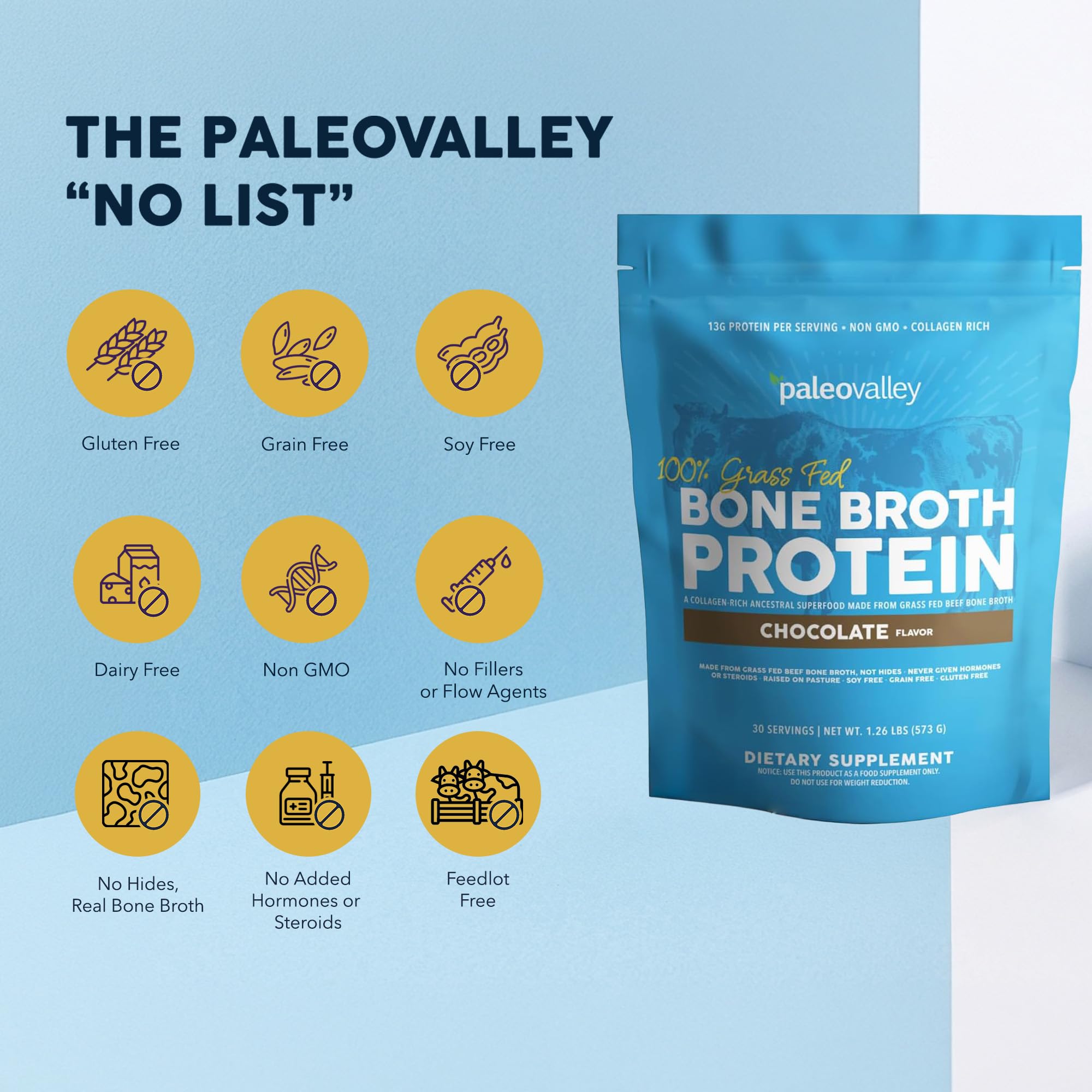Paleovalley chocolate bone broth stirred into coffee for warm, daily protein