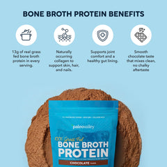 Paleovalley open can with powder visible highlighting easy scoopability for quick protein