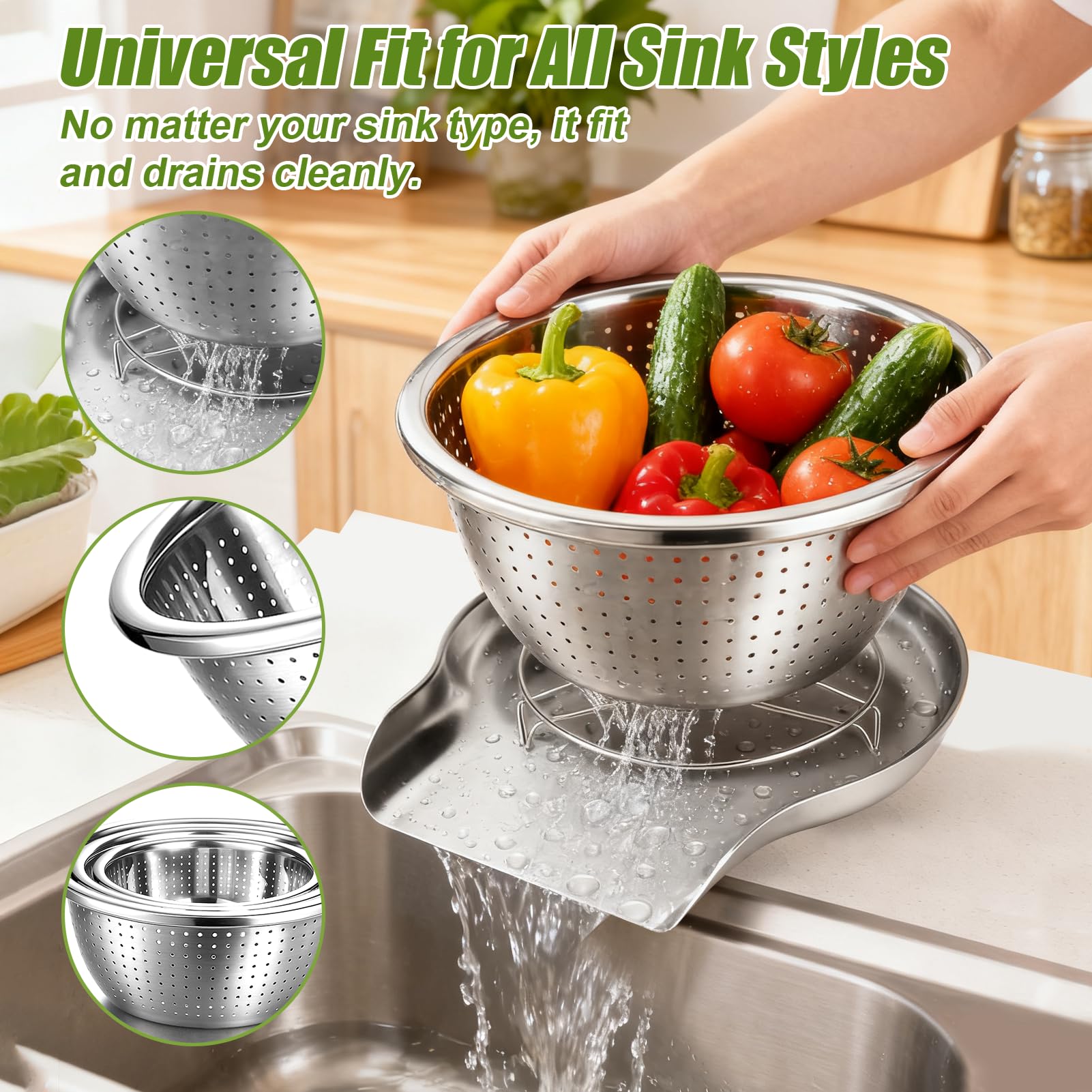 Palksky small colander rinsing fresh berries highlighting hygienic produce washing