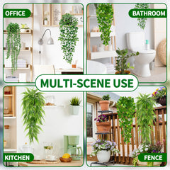 Palonu long ivy vine cascading from shelf, adds height and visual interest