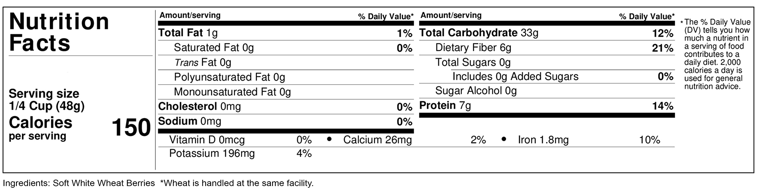 label close-up on Palouse Brand package showing Non-GMO and glyphosate-free