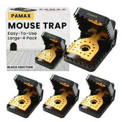 PAMAX front packaging showing 4-pack trap, clear benefit quick setup