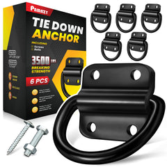 PAMAZY front packaging showing six D-ring anchors and included fasteners for quick installation