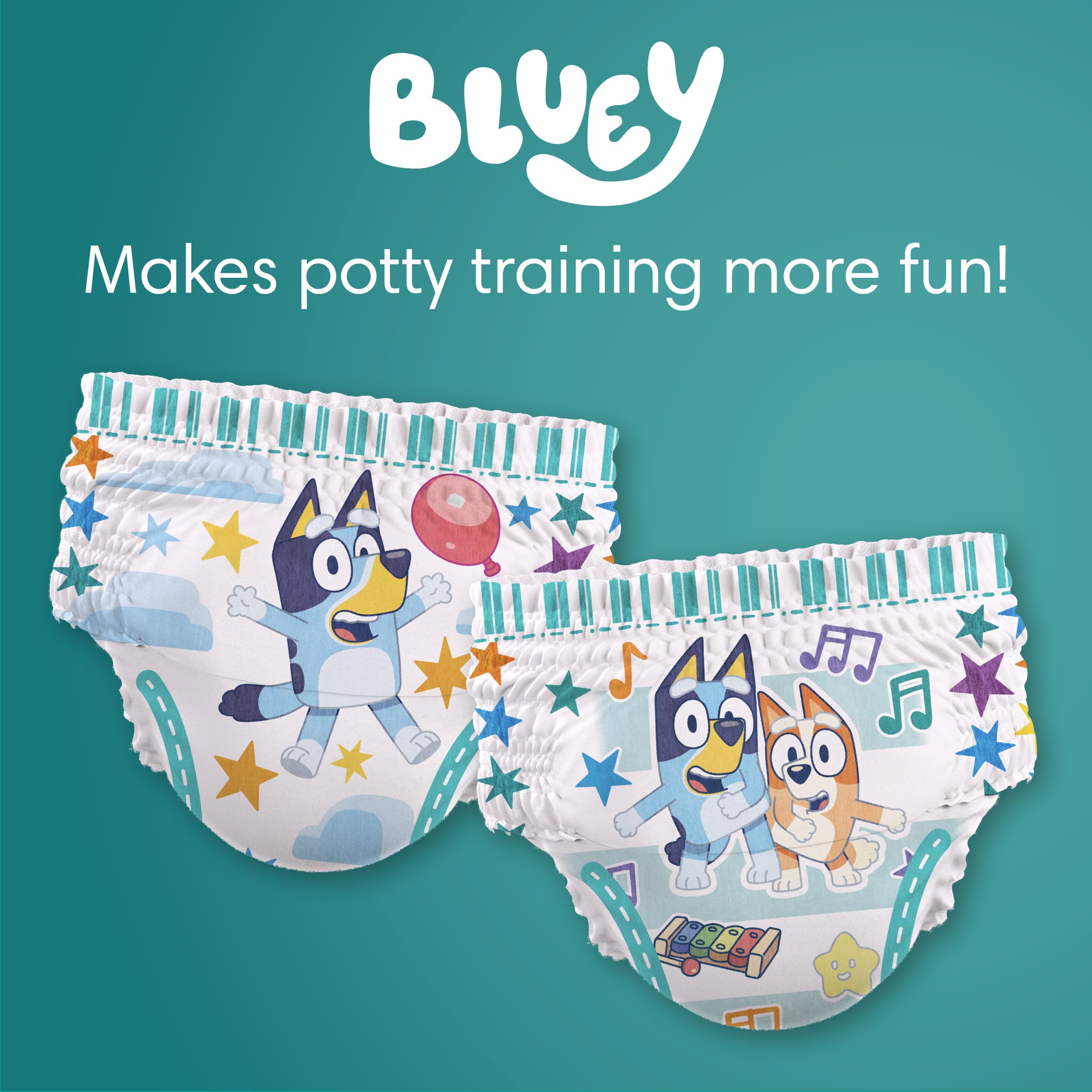 Open Pampers Easy Ups pack revealing 40-count training pants inside