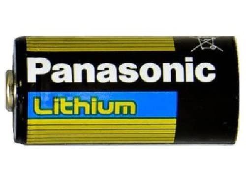 Panasonic CR123A front packaging showing battery and bulk value