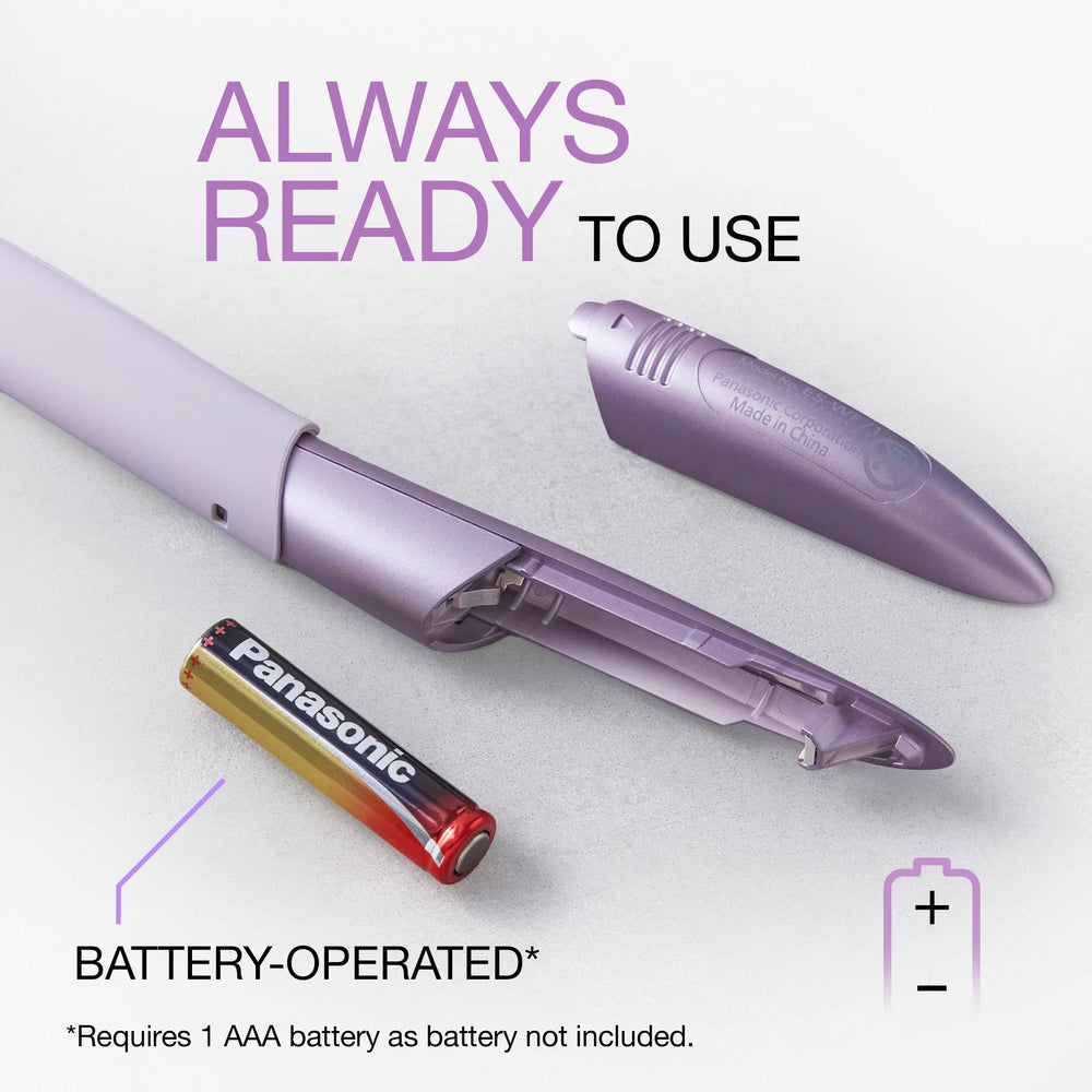 Panasonic ES-WF71 larger facial blade detail for removing peach fuzz effectively