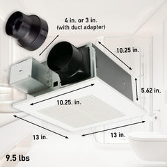 Panasonic FV-0511VF1 housing depth profile highlighting low-profile fit advantage