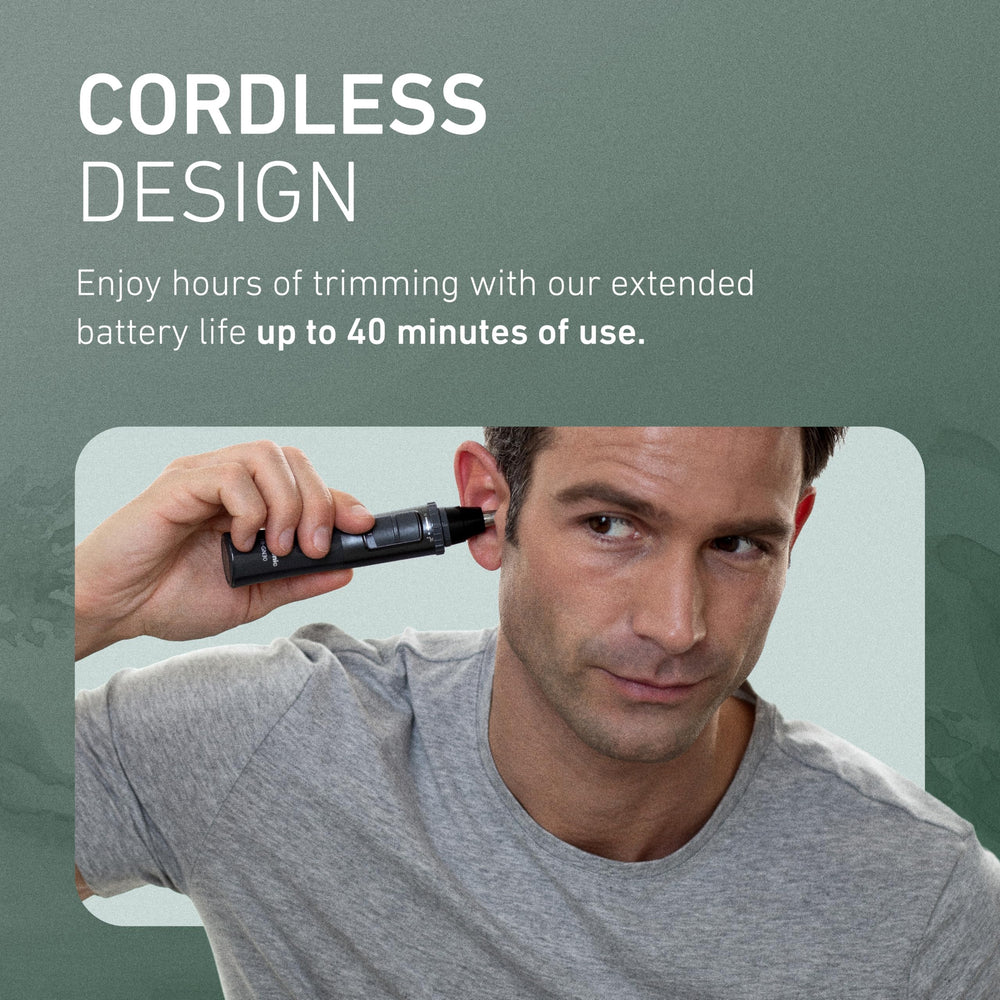 Panasonic included cap and brush displayed for easy maintenance and storage
