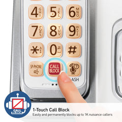 Panasonic handset 1.6-inch monochrome display with Talking Caller ID for fast identification