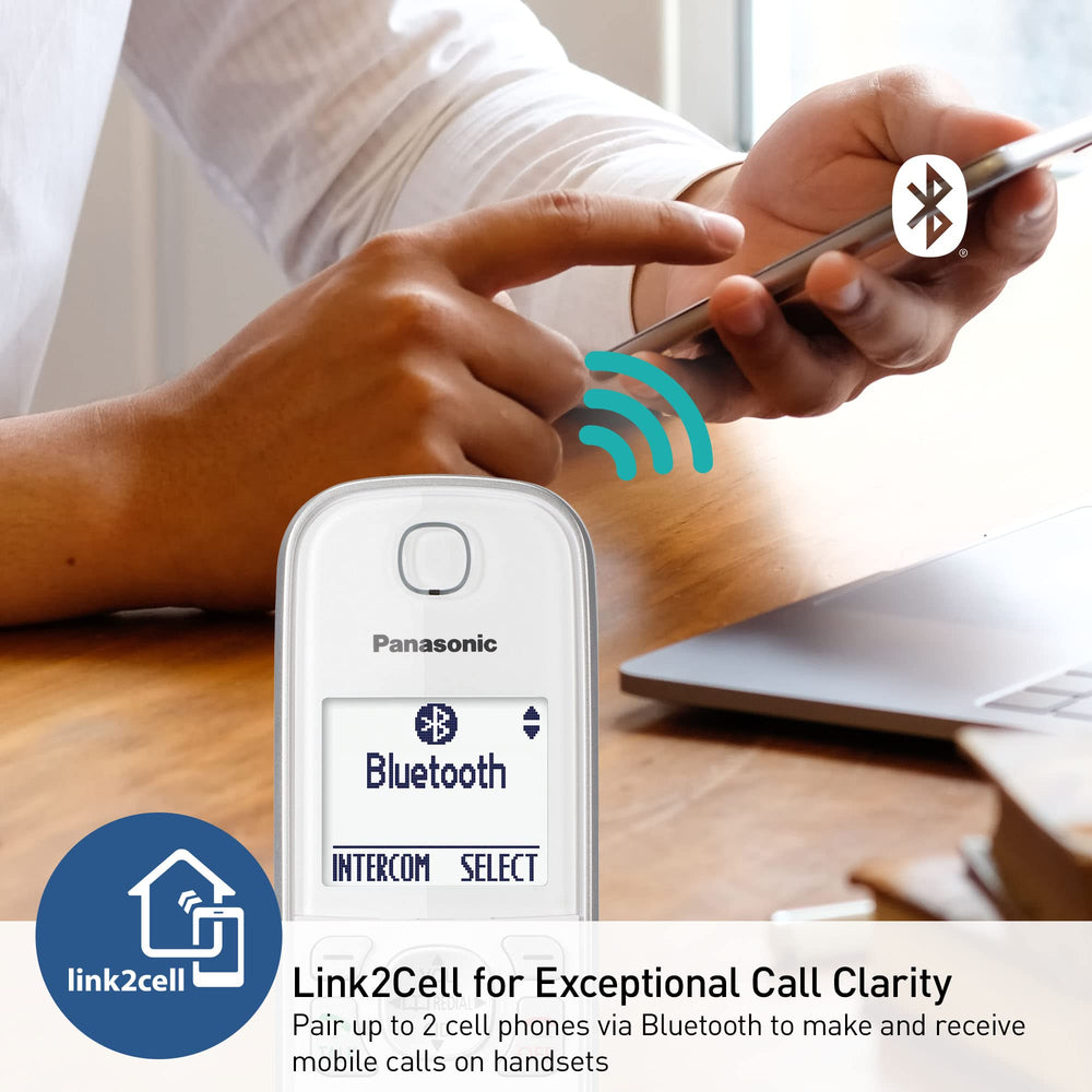 Illuminated keypad on Panasonic handset for easy dialing in low light for seniors