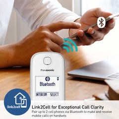 Illuminated keypad on Panasonic handset for easy dialing in low light for seniors