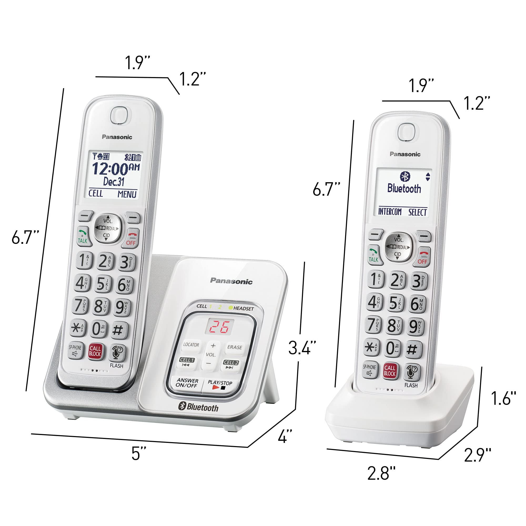Panasonic phone system in a kitchen scene showing family-friendly home communication