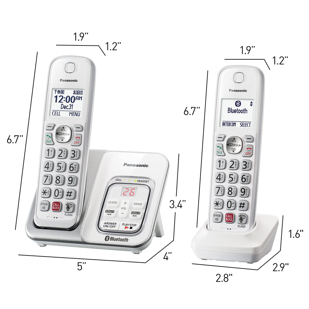 Panasonic phone system in a kitchen scene showing family-friendly home communication