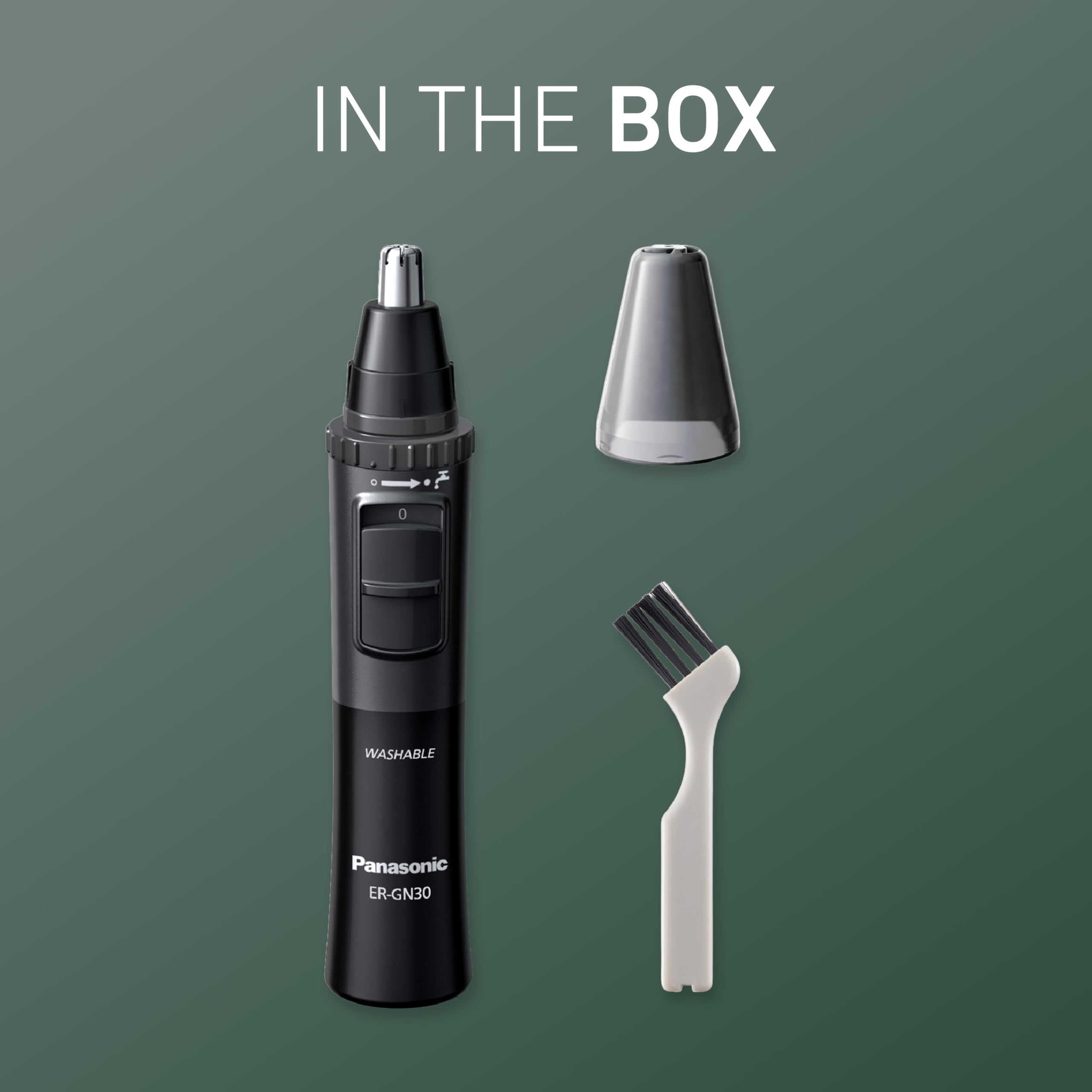 Panasonic packed inside travel toiletry kit showing portability advantage