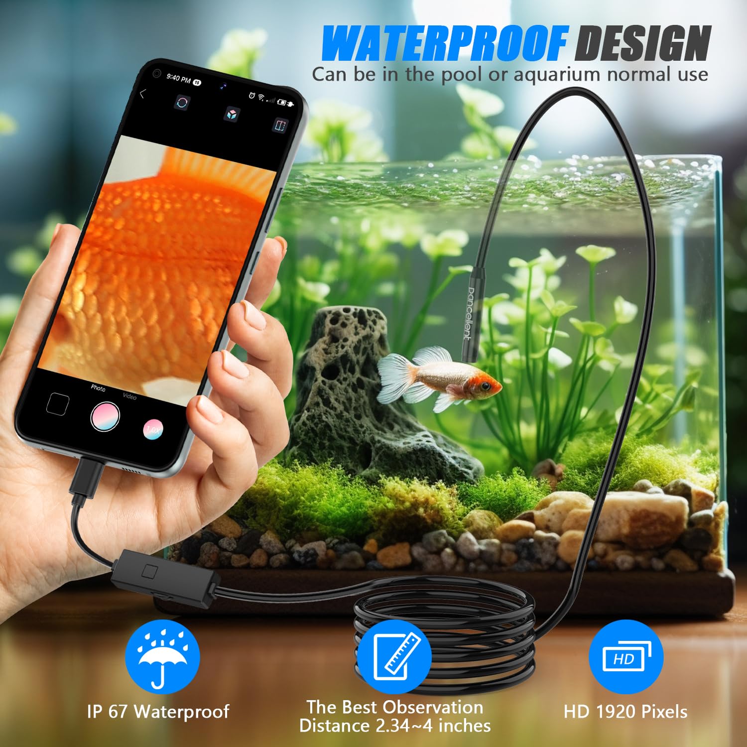 pancellent smartphone connection showing app view for instant streaming