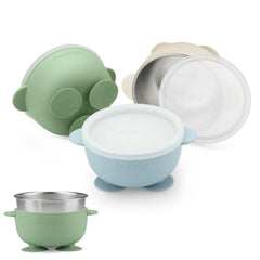 PandaEar front view with lids showing tidy, spill‑free storage