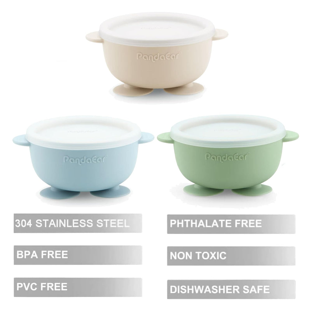 PandaEar suction base adhered to tray for stable feeding