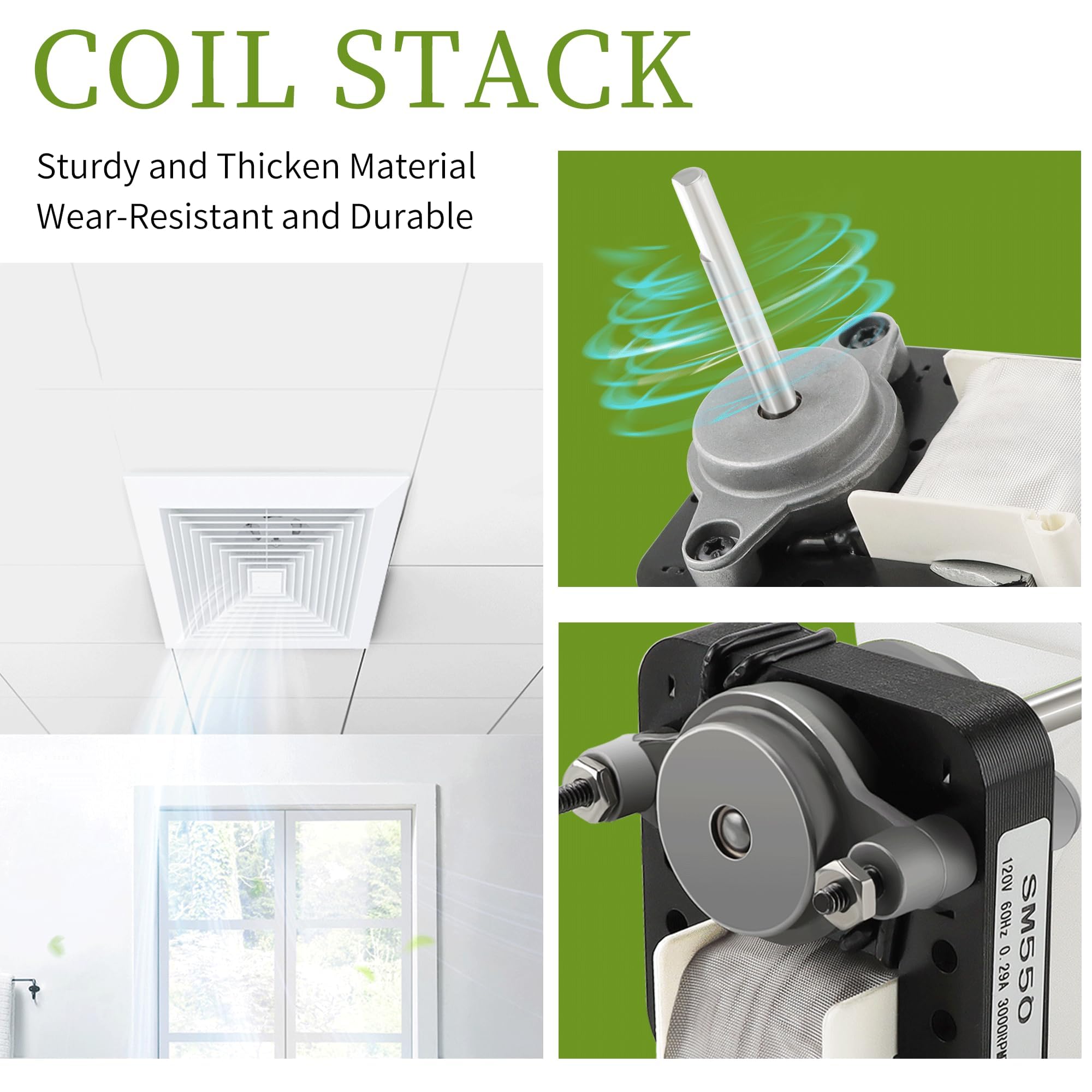 PANDEELS motor in a bathroom lifestyle scene demonstrating improved ventilation and comfort