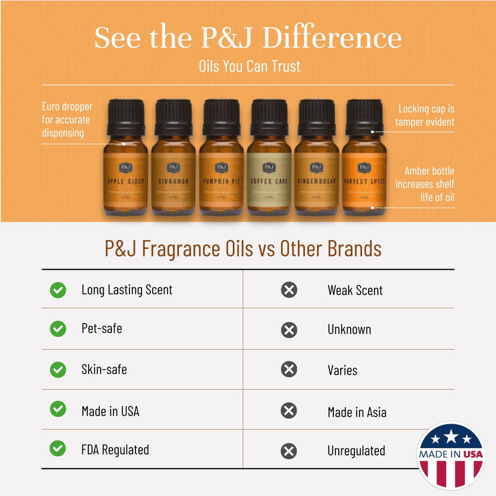 P&J Trading Apple Cider bottle label visible, useful for scent identification