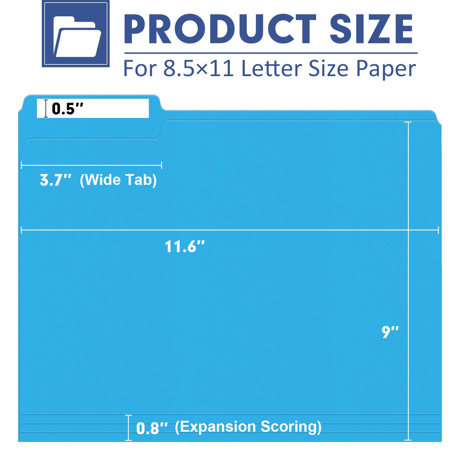PANDRI close-up of 1/3 cut tab highlighting easy labeling and fast retrieval